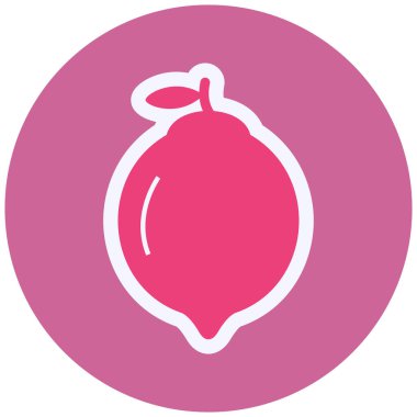 lemon icon, simple illustration. flat design style