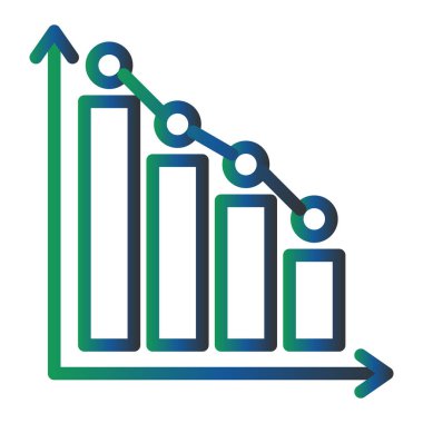 bar graph chart icon. vector illustration 