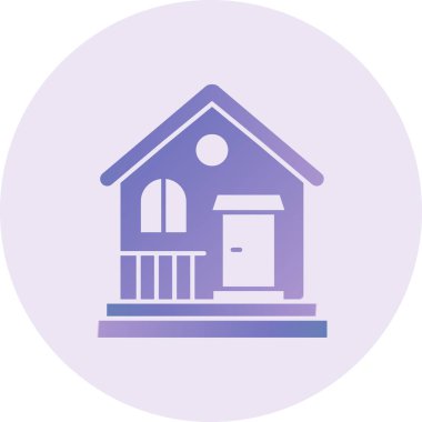 vector illustration of cabin icon 