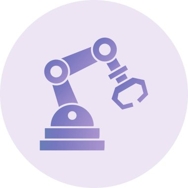 vector illustration of modern Robotic Arm icon