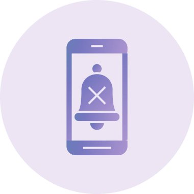 Sessiz Telefon. Web simgesi basit tasarım