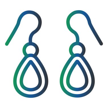 Earings Vector Glyph Icon Design 