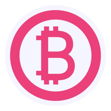 bitcoin. Web simgesi basit illüstrasyon 