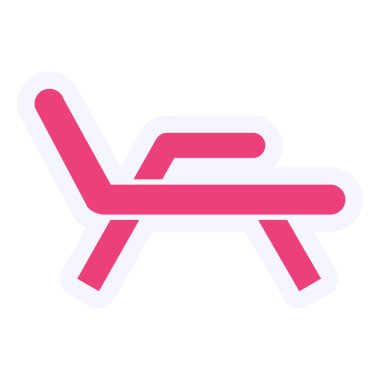 Deck Chair web icon vector illustration