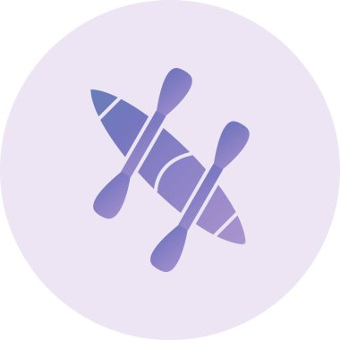 kayak, Canoe simple web illustration  