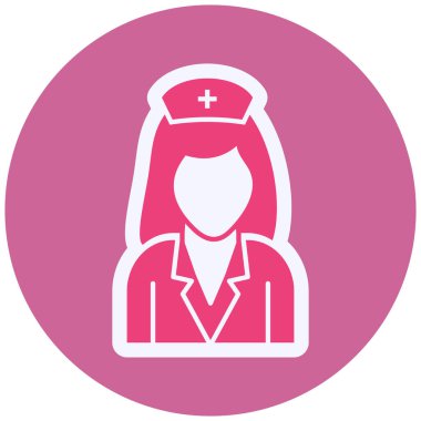 Nurse Vector Glyph Icon Design