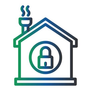 Güvenlik simgesinin vektör illüstrasyonu