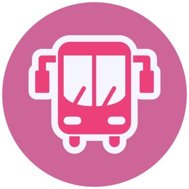 Otobüs. Web simgesi basit illüstrasyon