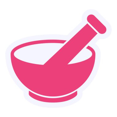 Havan topu ve tokmak ikonu. vektör illüstrasyonu