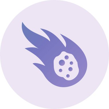Göktaşı. Web simgesi basit illüstrasyon