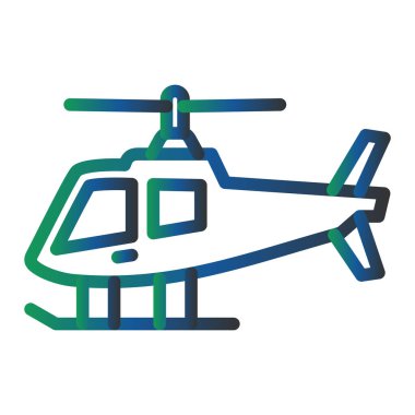 Helikopter. Web simgesi basit illüstrasyon 