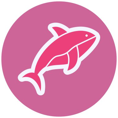 Whale web icon vector illustration