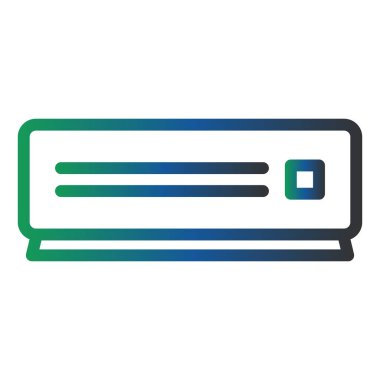 Klima Vektörü Kabartma Simgesi Tasarımı 