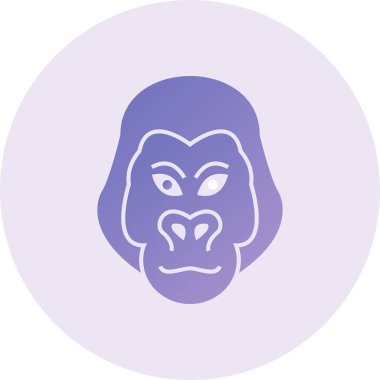 Gorilla  web icon vector illustration