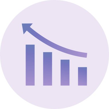 iş grafiği simgesi, vektör illüstrasyonu