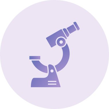 Mikroskop. Web simgesi basit illüstrasyon