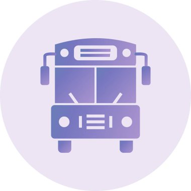 Otobüs. Web simgesi basit illüstrasyon