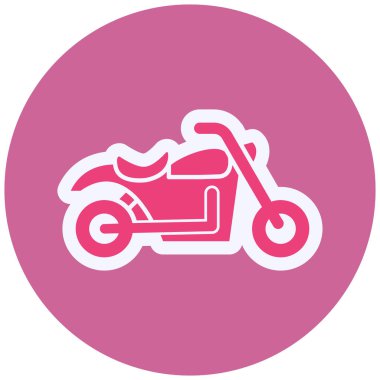 Motorsiklet. Web simgesi basit illüstrasyon