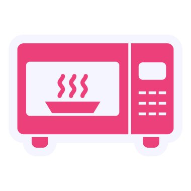 microwave oven. simple web illustration