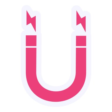 Magnet icon, vector illustration 