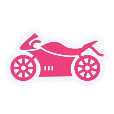 Motorsiklet. Web simgesi basit illüstrasyon