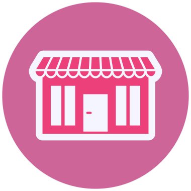 Dükkan. Web simgesi basit illüstrasyon
