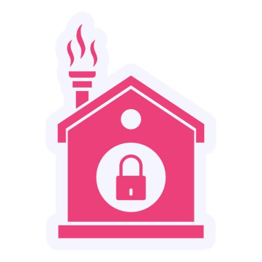 Güvenlik simgesinin vektör illüstrasyonu