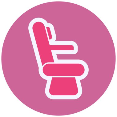 Pilot koltuğu. Web simgesi basit illüstrasyon