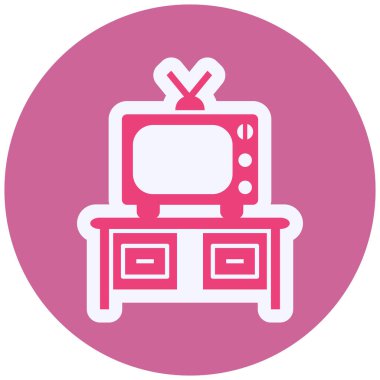 Tv Table web icon vector illustration