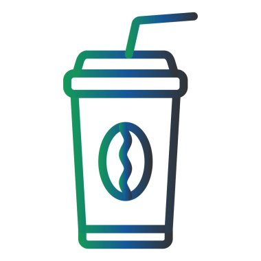 kahve fincanı simgesi, vektör illüstrasyonu