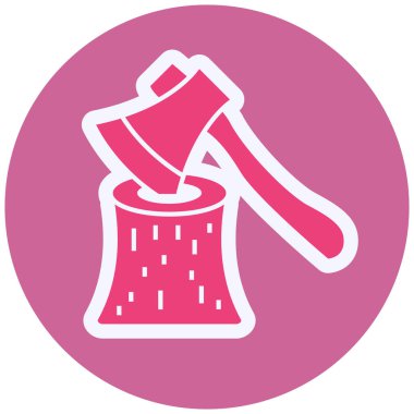 Axe Vektör Kabartma Simgesi Tasarımı