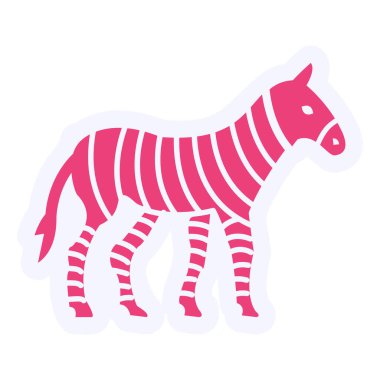 Zebra web icon vector illustration