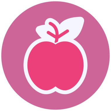 Elma. Web simgesi vektör illüstrasyonu