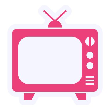 Televizyon. Web simgesi basit illüstrasyon