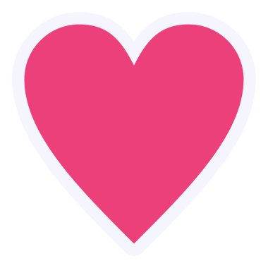 Kalp. Web simgesi basit illüstrasyon