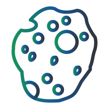 Göktaşı. Web simgesi basit illüstrasyon