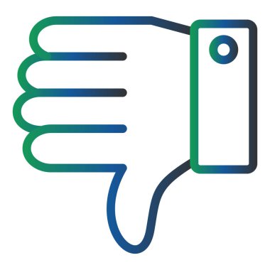 Hoşlanmıyorum. Web simgesi basit illüstrasyon 