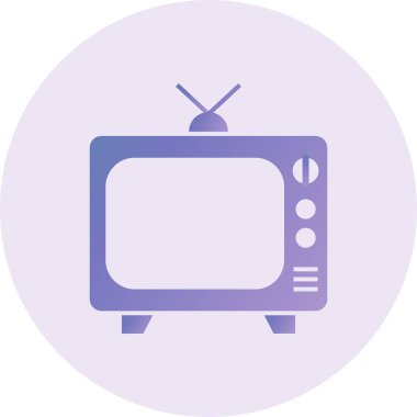 Televizyon. Web simgesi basit illüstrasyon