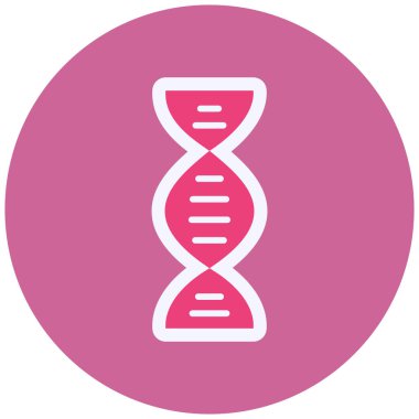 DNA düz vektör simgesi 