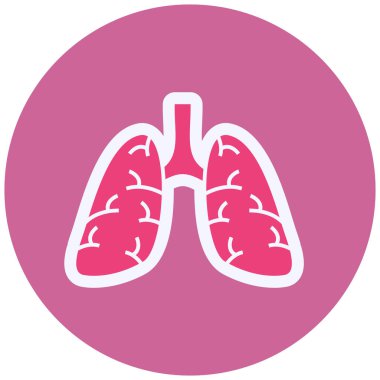  Lungs Vector Glyph Icon Design