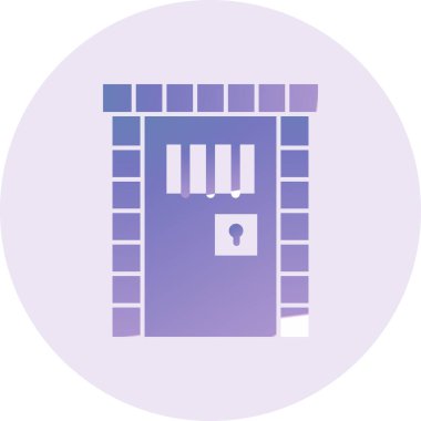 hapishane vektör simgesi modern illüstrasyon