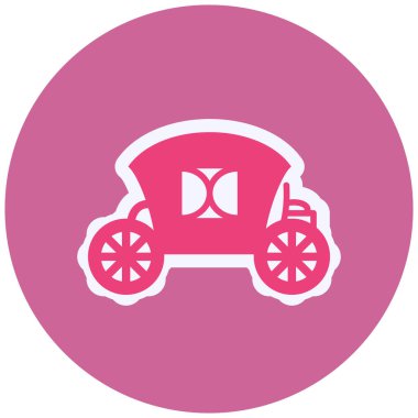 At arabası. Web simgesi basit illüstrasyon