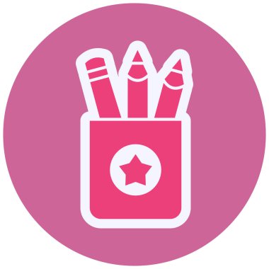 Kalem tutacağı. Web simgesi basit illüstrasyon