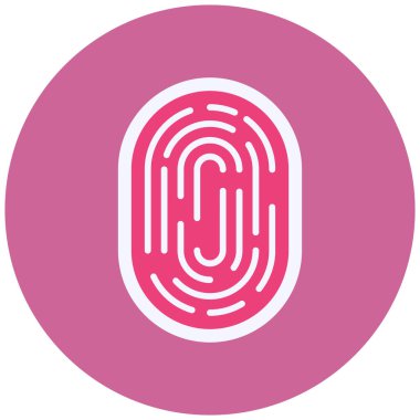 parmak izi vektör simgesi. düz biçim illüstrasyonu.  