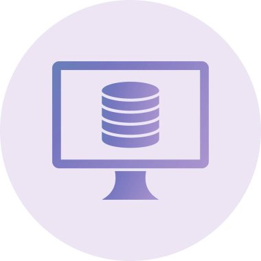 veritabanı. Web simgesi basit illüstrasyon 