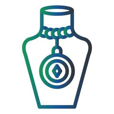 Kolye Vektör Kabartma Simgesi Tasarımı 