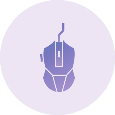 Oyun Fare Vektörü Glyph Simgesi Tasarımı 