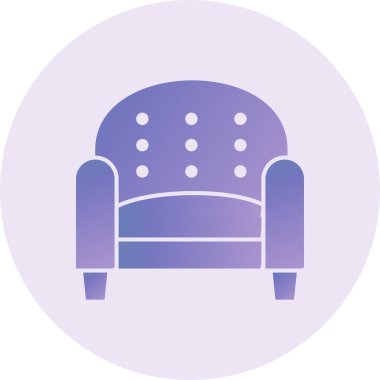 Sandalye. Web simgesi basit illüstrasyon