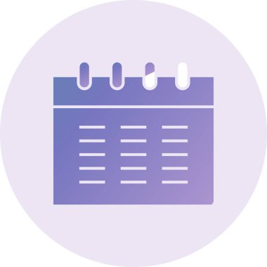 Takvim simgesi vektör illüstrasyonu 