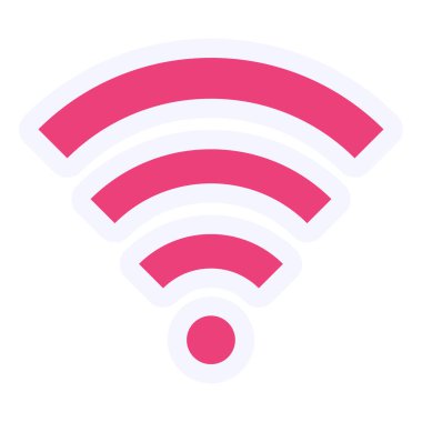 WIFI Vektör Kabartma Simgesi Tasarımı